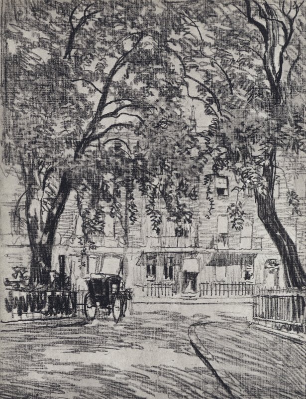 Woburn tér (litho) alkotó: Joseph (after) Pennell