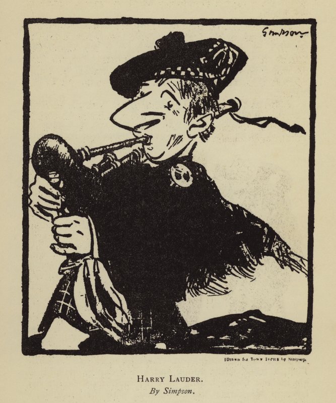 Harry Lauder skót énekes és komikus (litho) alkotó: Joseph (after) Simpson