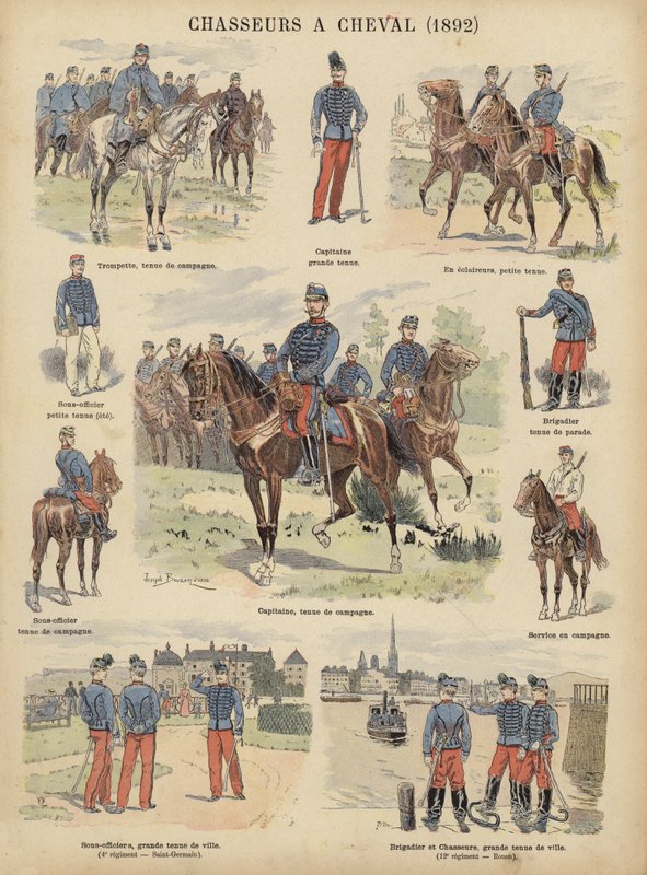 Chasseurs a francia hadsereg chevalja alkotó: Joseph Charles (after) Beuzon