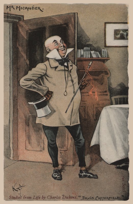 Micawber úr, David Copperfield (színes litó) alkotó: Joseph Clayton  Clarke