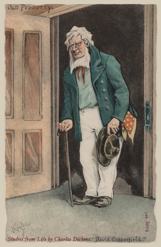 Old Peggotty, David Copperfield (színes litó) alkotó: Joseph Clayton  Clarke