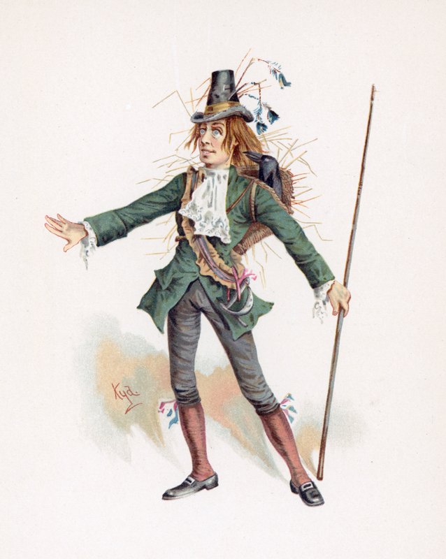 Barnaby Rudge, illusztráció a „Character Sketches from Charles Dickens” című filmből, 1890 körül alkotó: Joseph Clayton Clarke