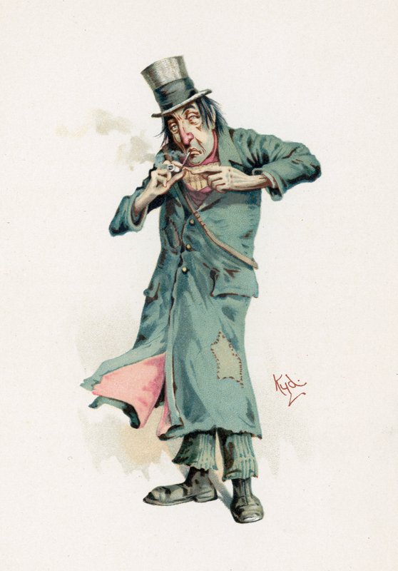 Codlin, illusztráció a „Character Sketches from Charles Dickens” című könyvből, 1890 körül alkotó: Joseph Clayton Clarke