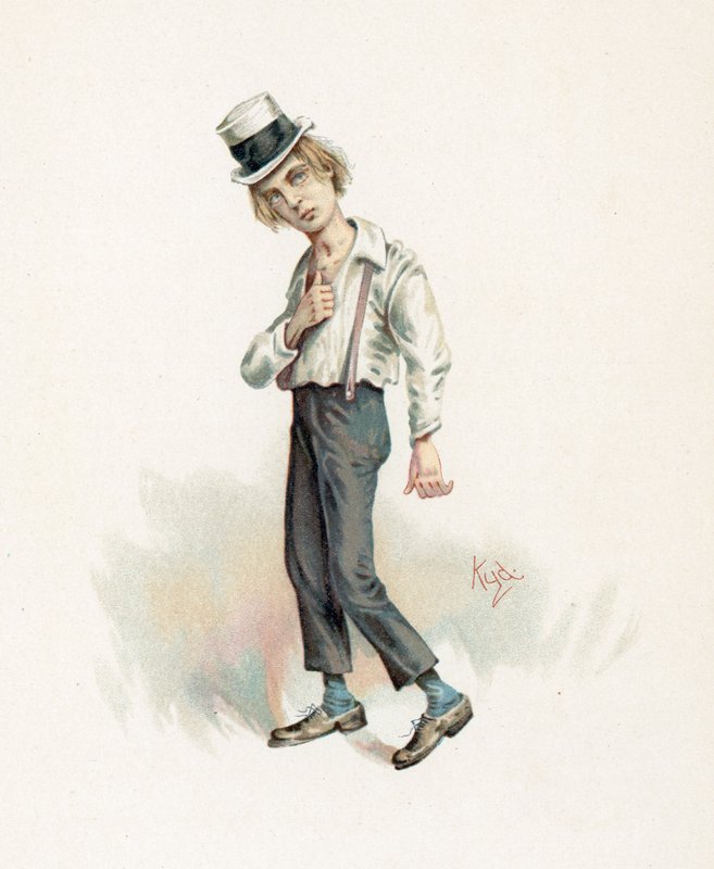David Copperfield, illusztráció a „Character Sketches from Charles Dickens” című könyvből, 1890 körül alkotó: Joseph Clayton Clarke