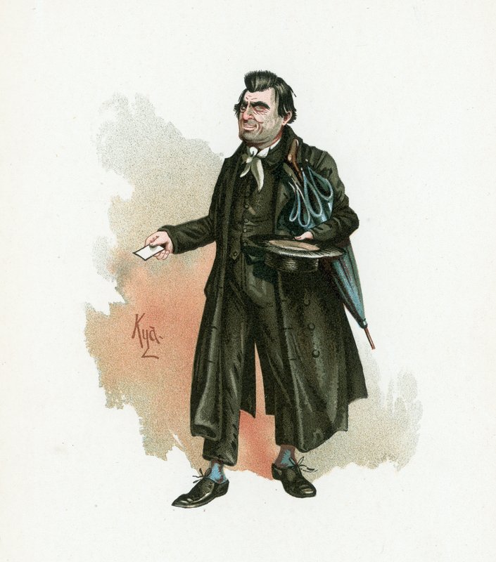 Whackford Squeers úr, illusztráció a „Character Sketches from Charles Dickens” című könyvből, 1890 körül alkotó: Joseph Clayton Clarke