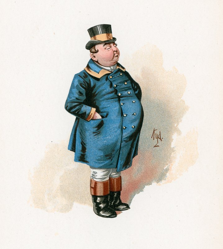 A kövér fiú, illusztráció a „Character Sketches from Charles Dickens” című filmből, 1890 körül alkotó: Joseph Clayton Clarke