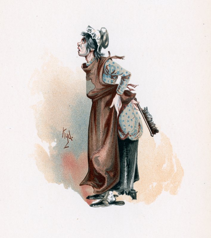 The Little Marchionness, illusztráció a "Character Sketches from Charles Dickens" című könyvből, 1890 körül alkotó: Joseph Clayton Clarke