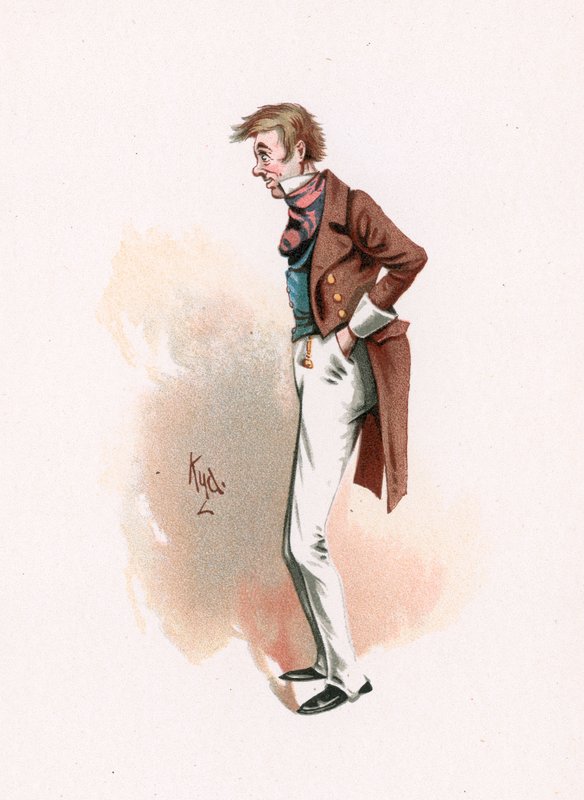 Toots, illusztráció a „Character Sketches from Charles Dickens” című könyvből, 1890 körül alkotó: Joseph Clayton Clarke