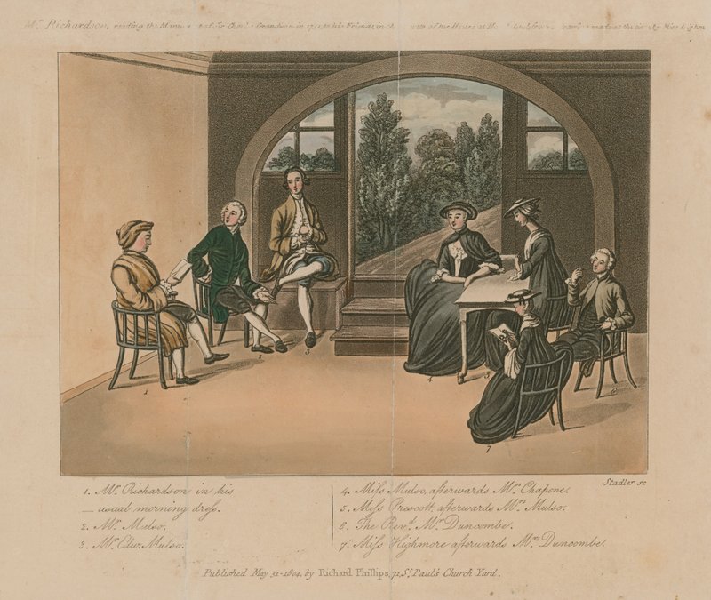 Richardson úr Charles Grandison kéziratát olvasta 1751-ben alkotó: Joseph Constantine Stadler