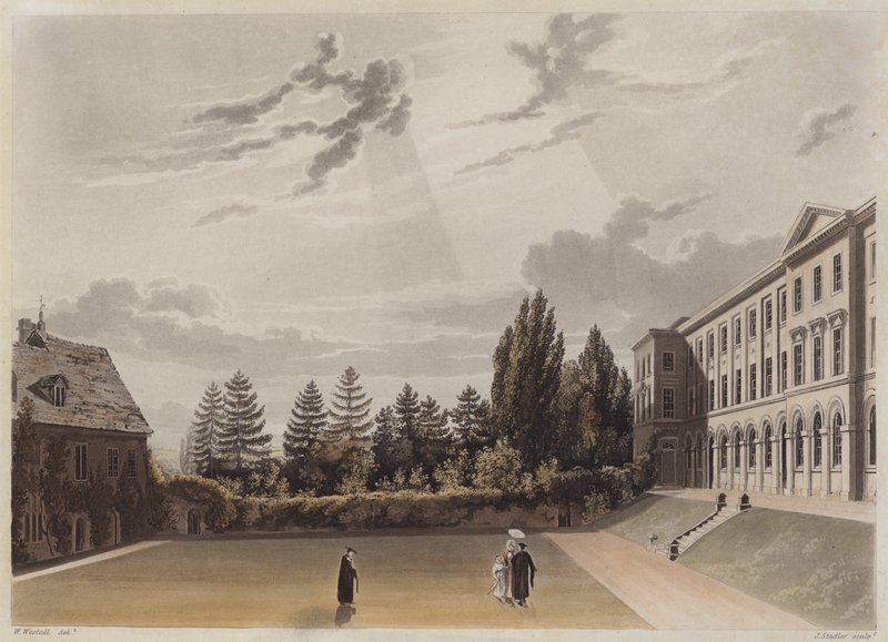 Worcester College, Oxford (akvatinta) alkotó: Joseph Constantine Stadler