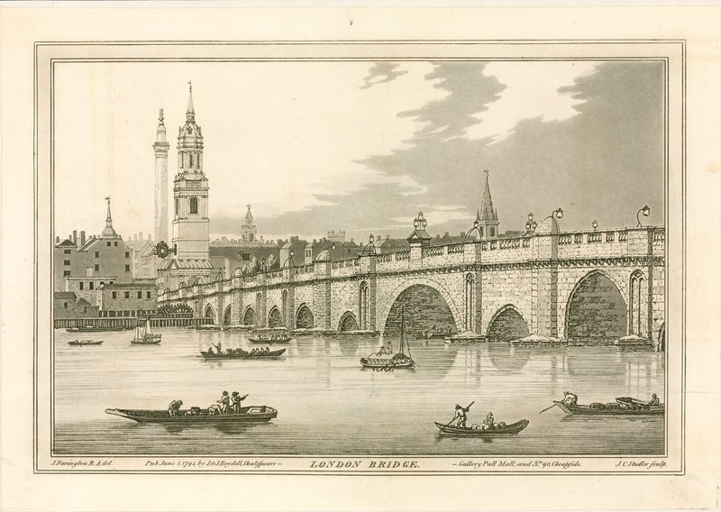 London Bridge, 1795 alkotó: Joseph Farington