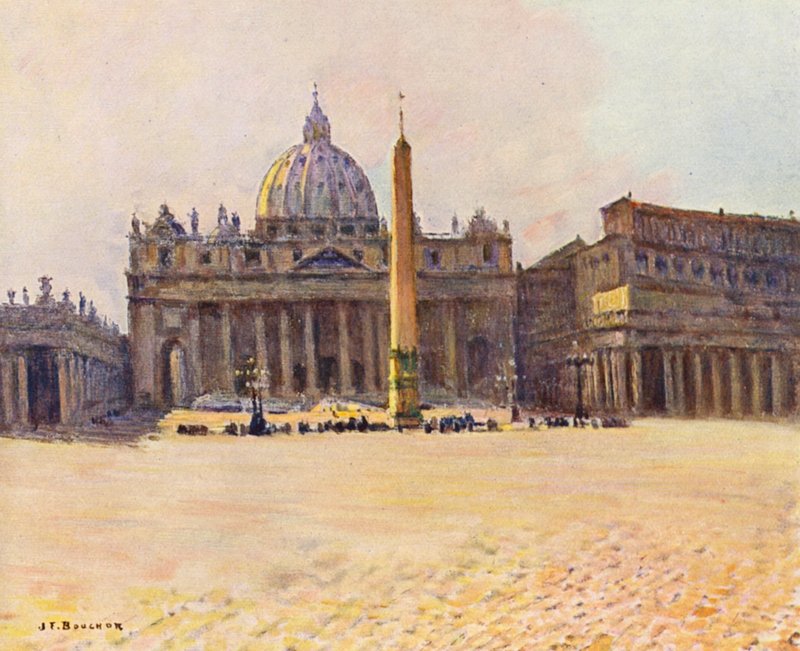 Róma: Szent Péter (színes litográfia) alkotó: Joseph Felix Bouchor