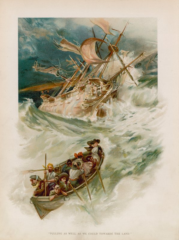 Illusztráció Robinson Crusoe-hoz alkotó: Joseph Finnemore