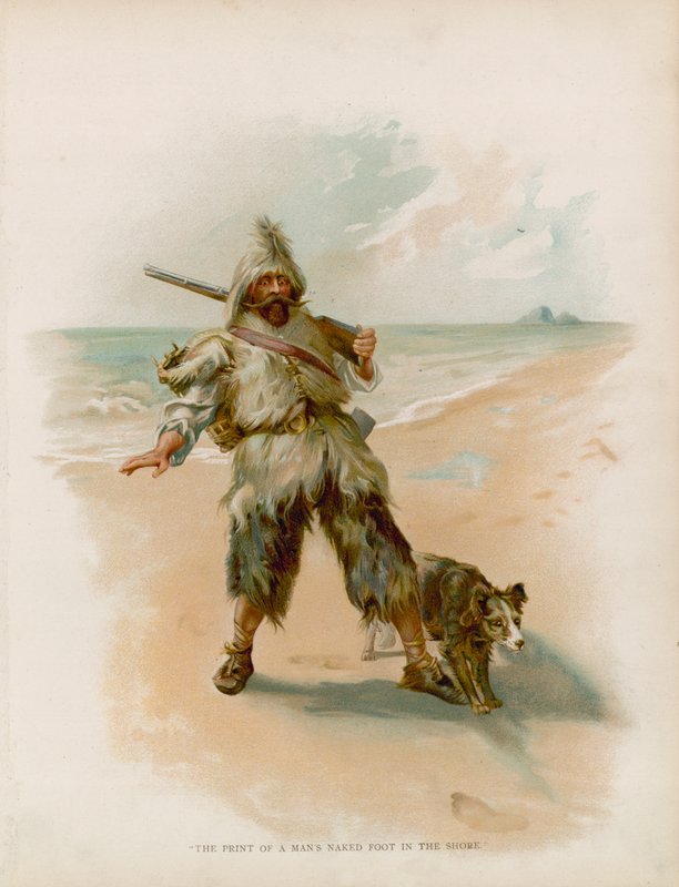 Illusztráció Robinson Crusoe-hoz alkotó: Joseph Finnemore