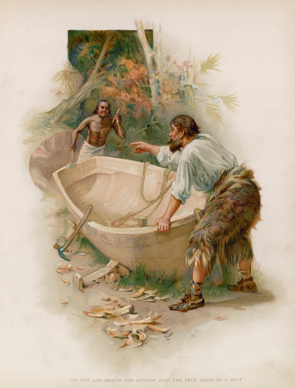 Illusztráció Robinson Crusoe-hoz alkotó: Joseph Finnemore