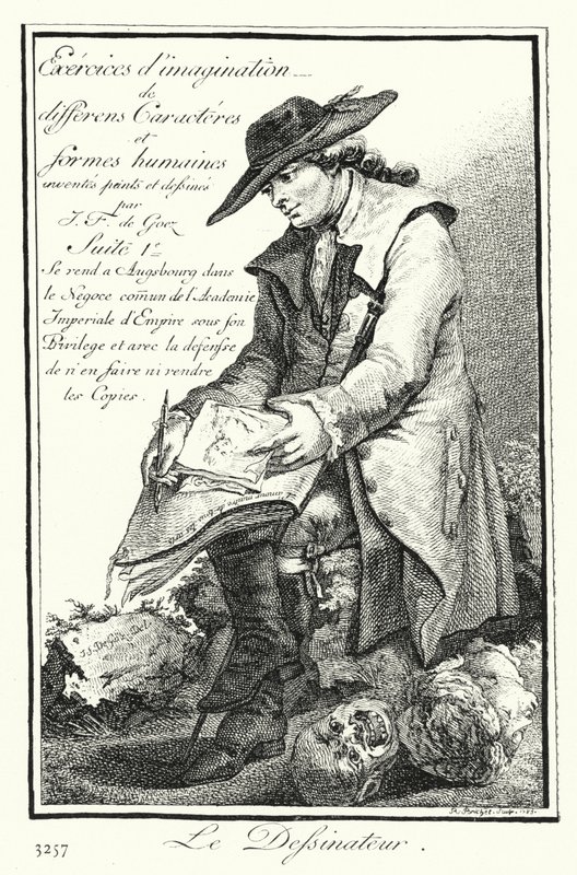 A karikaturista (metszet) alkotó: Joseph Franz von (after) Goez