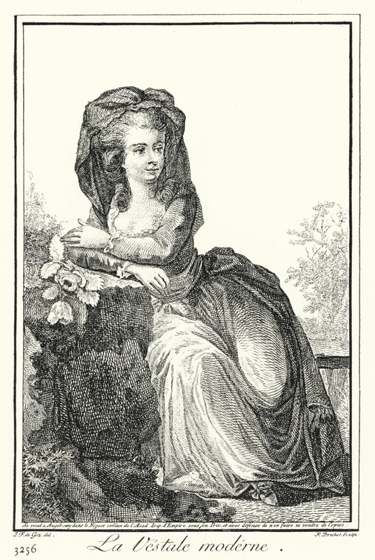A modern Vestal Virgin (metszet) alkotó: Joseph Franz von (after) Goez