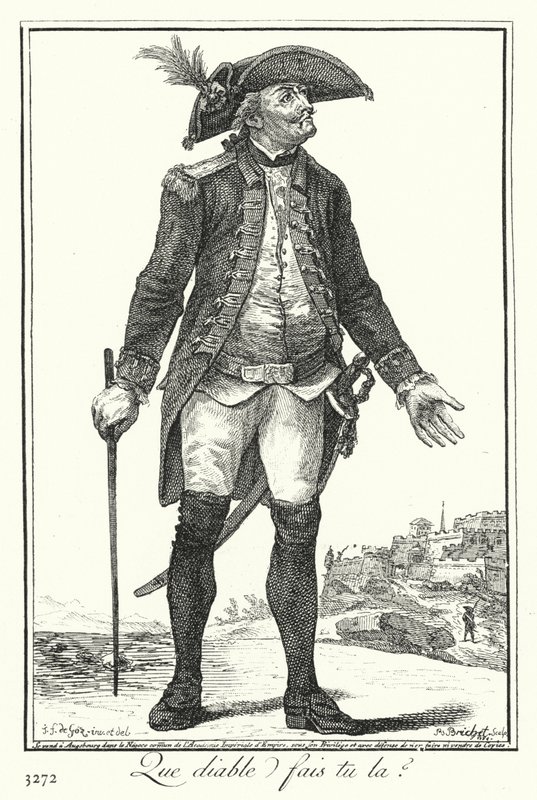 Mi az ördögöt csinálsz ott? (metszés) alkotó: Joseph Franz von (after) Goez