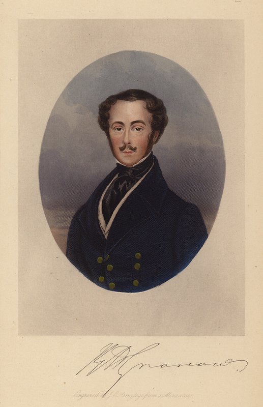 Rees Howell Gronow, vagy Gronow kapitány (színes metszet) alkotó: Joseph Grego