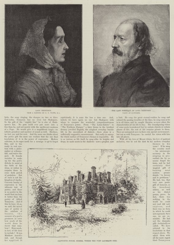 Alfréd, Tennyson báró, költődíjas alkotó: Joseph Holland Tringham