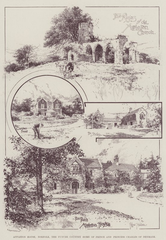 Appleton House, Norfolk, Károly dán herceg és hercegnő jövőbeli otthona alkotó: Joseph Holland Tringham