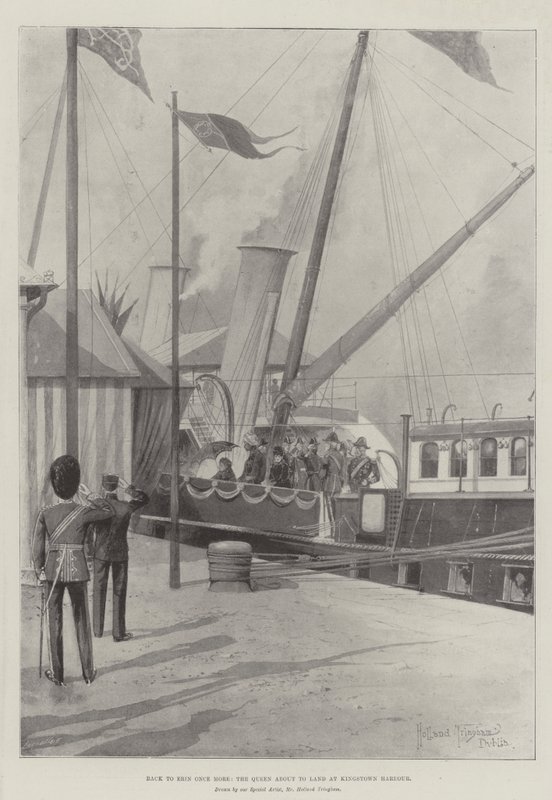 Még egyszer vissza Erinhez, a királynő Kingstown kikötőjébe készül alkotó: Joseph Holland Tringham