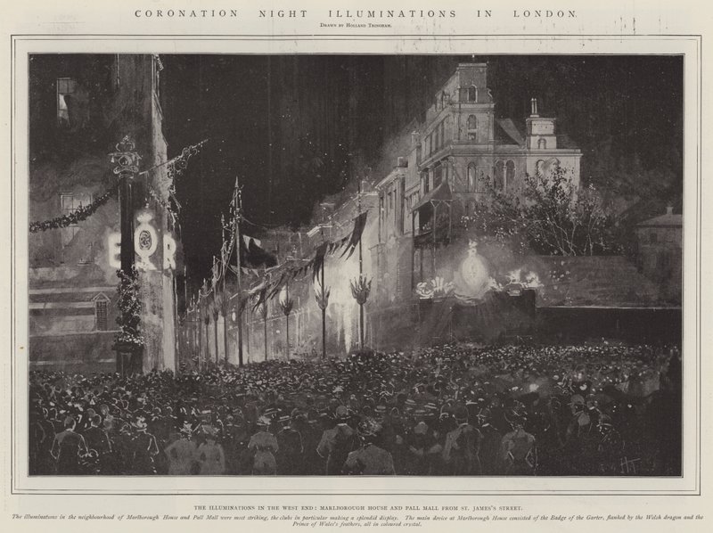 Coronation Night Illuminations Londonban alkotó: Joseph Holland Tringham