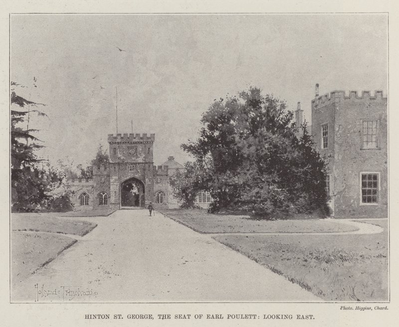 Hinton St George, Earl Poulett székhelye, keletre néz alkotó: Joseph Holland Tringham