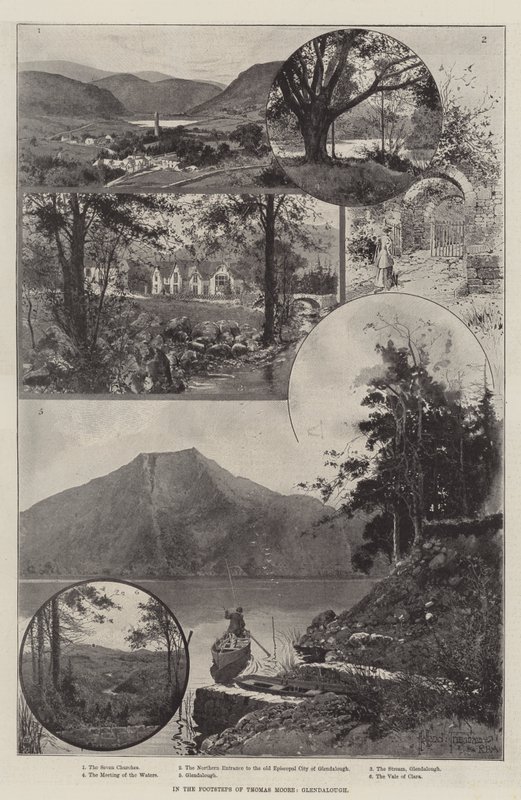Thomas Moore nyomdokain, Glendalough alkotó: Joseph Holland Tringham