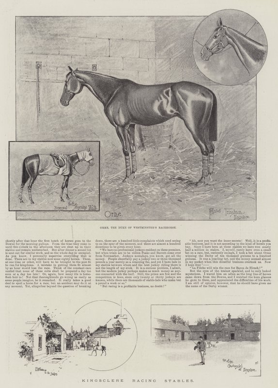 Kingsclere versenyistállók alkotó: Joseph Holland Tringham