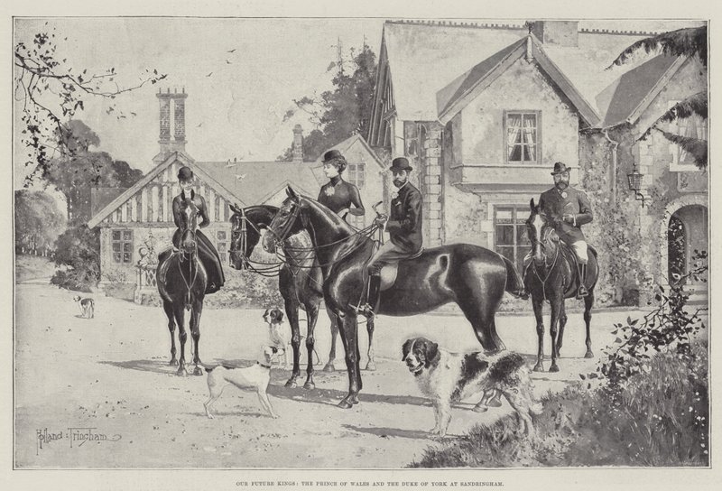 Jövő királyaink, a walesi herceg és York hercege Sandringhamben alkotó: Joseph Holland Tringham
