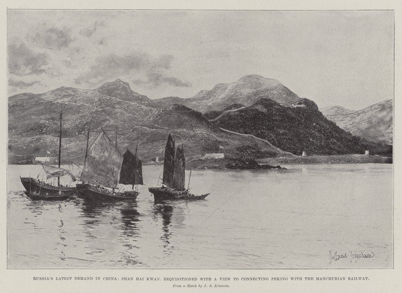 Oroszország legújabb kínai kereslete, a Shan Hai Kwan, amelyet Peking és a mandzsúriai vasút összekapcsolása céljából igényeltek alkotó: Joseph Holland Tringham