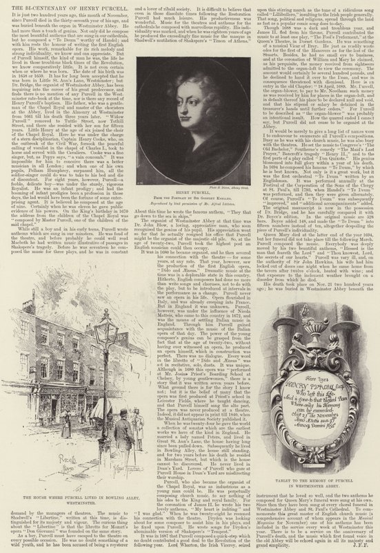 Henry Purcell kétszázados évfordulója alkotó: Joseph Holland Tringham