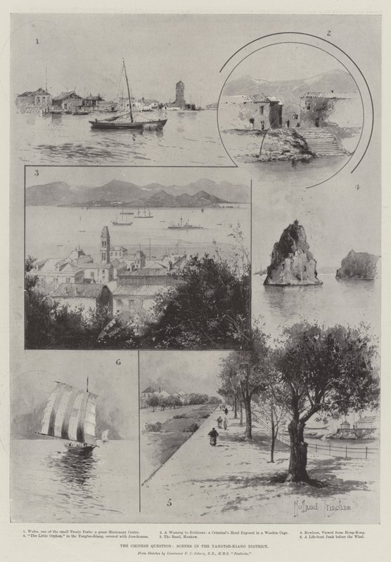 A kínai kérdés, jelenetek a Jangce-Kiang kerületben alkotó: Joseph Holland Tringham