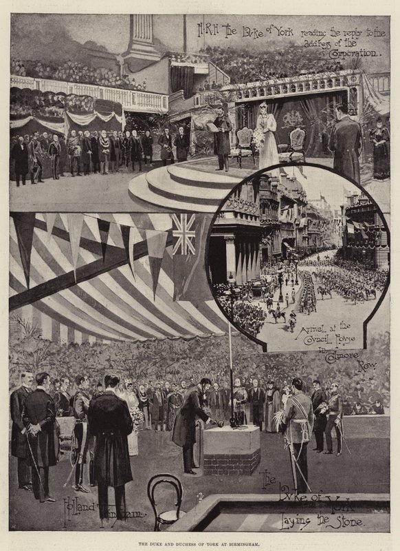 York hercege és hercegnője Birminghamben alkotó: Joseph Holland Tringham