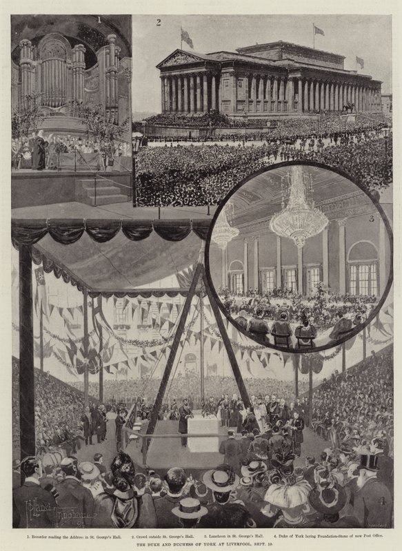 York hercege és hercegné Liverpoolban, szeptember 10 alkotó: Joseph Holland Tringham