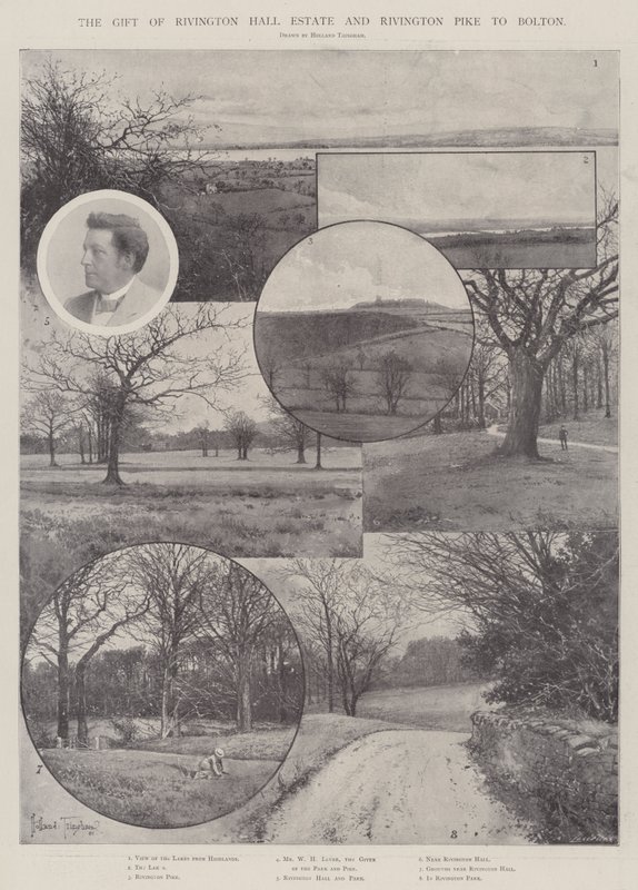 A Rivington Hall Estate és a Rivington Pike ajándéka Boltonnak alkotó: Joseph Holland Tringham