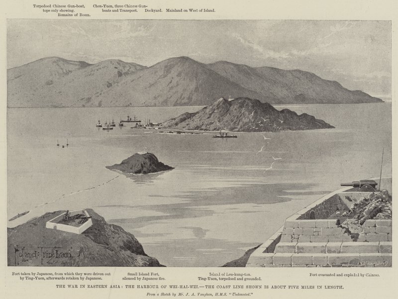 A kelet-ázsiai háború, Wei-hai-Wei kikötője alkotó: Joseph Holland Tringham