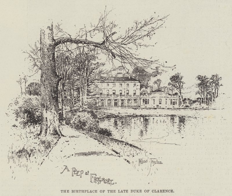 Clarence és Avondale néhai hercege, Clarence néhai hercegének szülőhelye alkotó: Joseph Holland Tringham