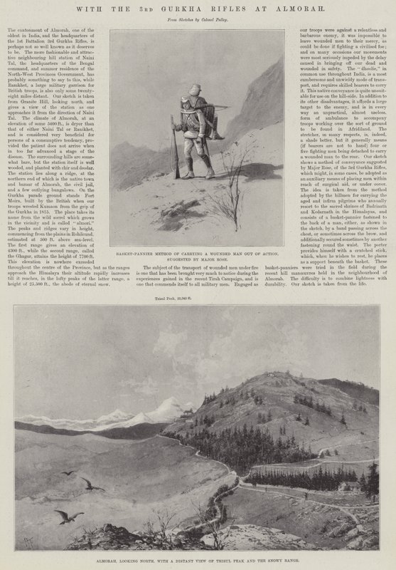 A 3. Gurkha puskákkal Almorában alkotó: Joseph Holland Tringham