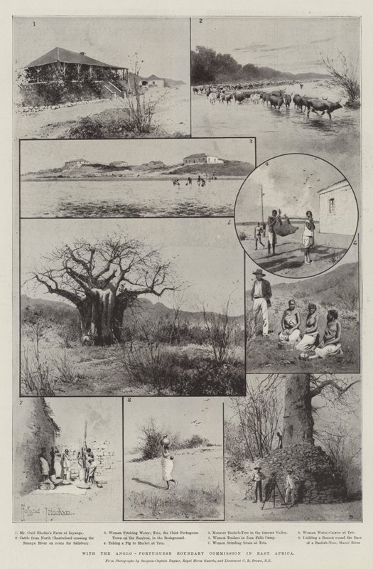 Az angol-portugál határbizottsággal Kelet-Afrikában alkotó: Joseph Holland Tringham