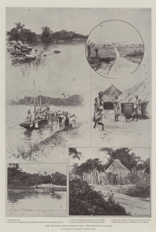 A Sierra Leone-i Határerővel, Freetowntól Falabáig alkotó: Joseph Holland Tringham