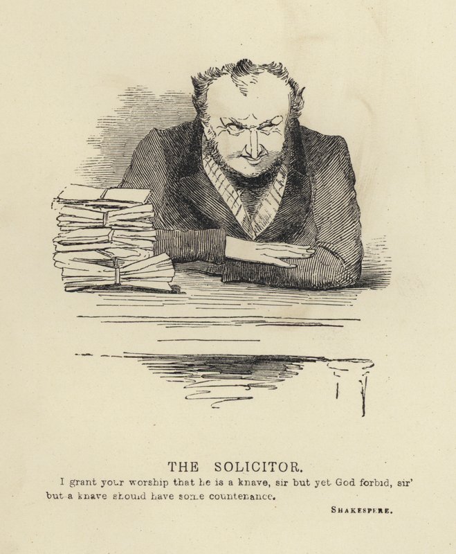 Kenny Meadows: The Solicitor (metszet) alkotó: Joseph Kenny (after) Meadows