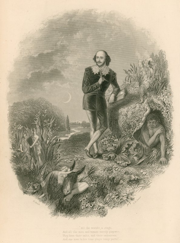 Shakespeare portréja különféle alkotásaival alkotó: Joseph Kenny Meadows