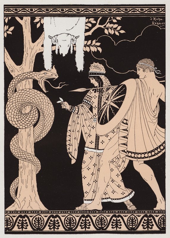 Jason és az aranygyapjú (színes litográfia) alkotó: Joseph Kuhn Regnier