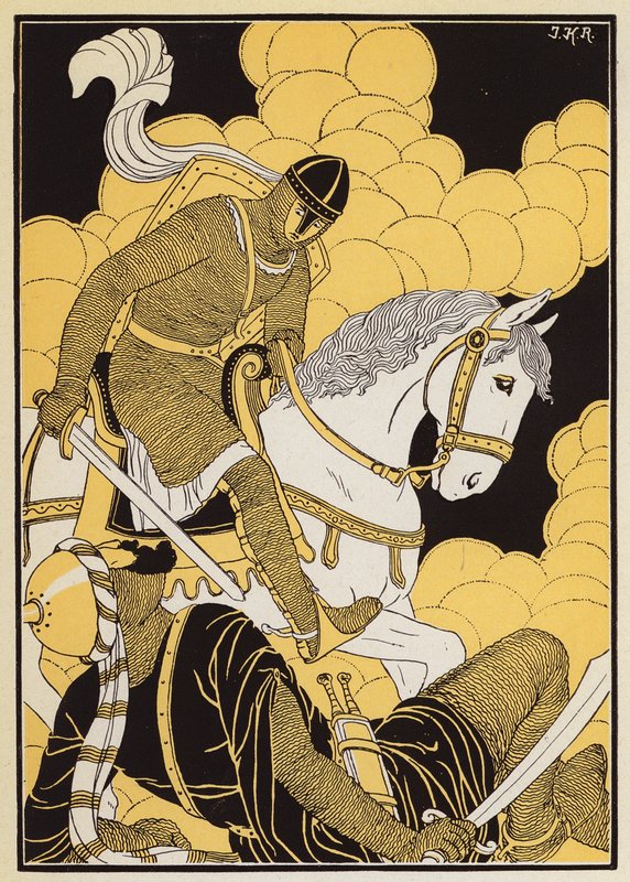 Le Combat de Guillaume Contre le Geant Corsolt (színes litográfia) alkotó: Joseph Kuhn Regnier
