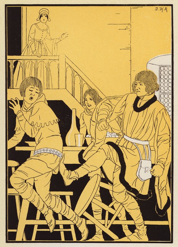 Le Pauvre Clerc (színes litográfia) alkotó: Joseph Kuhn Regnier