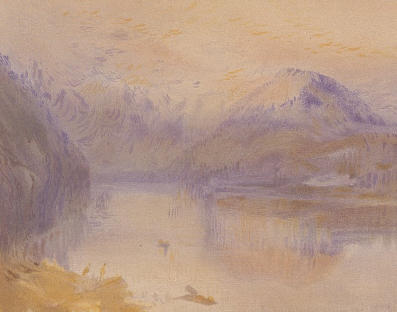 A tó (színes litográfia) alkotó: Joseph Mallord William (after) Turner