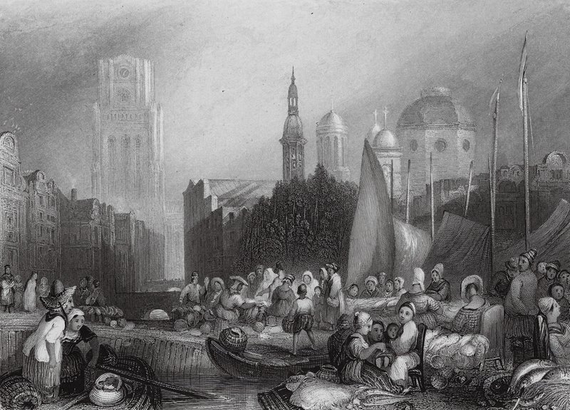 Halpiac, Rotterdam (metszet) alkotó: Joseph Mallord William (after) Turner