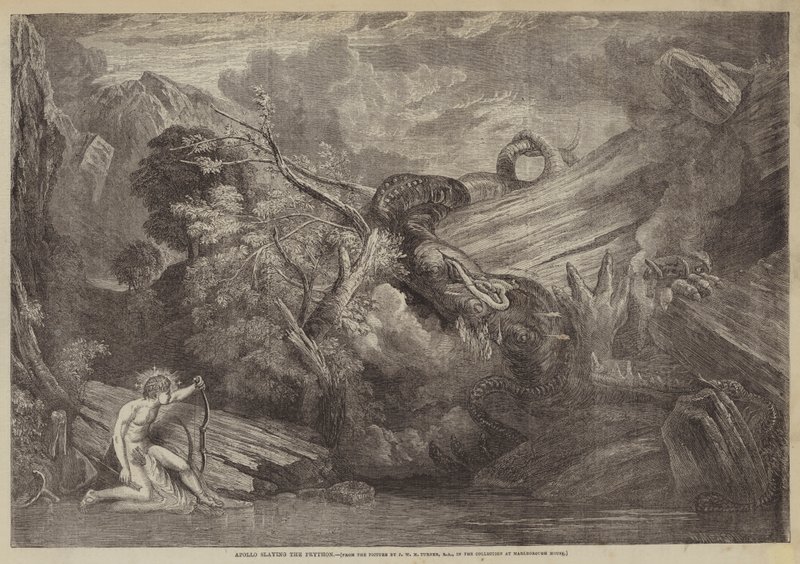 Apolló megöli a pitont alkotó: Joseph Mallord William Turner